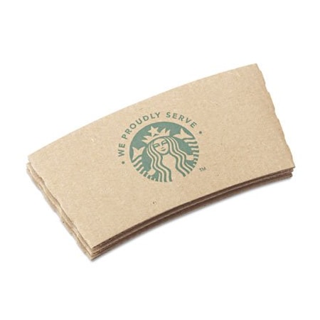 Starbucks Coffee Co Starbucks, Cup Sleeves, For 12/16/20 Oz Hot Cups, Kraft, 1380PK 11020575